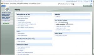 Integration of Excel Services