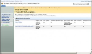 Integration of Excel Services